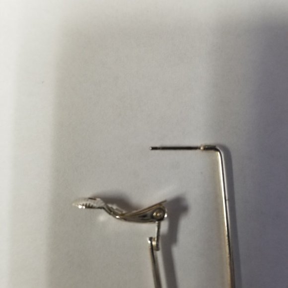 ✅#1026S Rachel NYC RARE Elegant Gorgeous Silver Bar Earrings & Wire Necklace - Picture 5 of 15